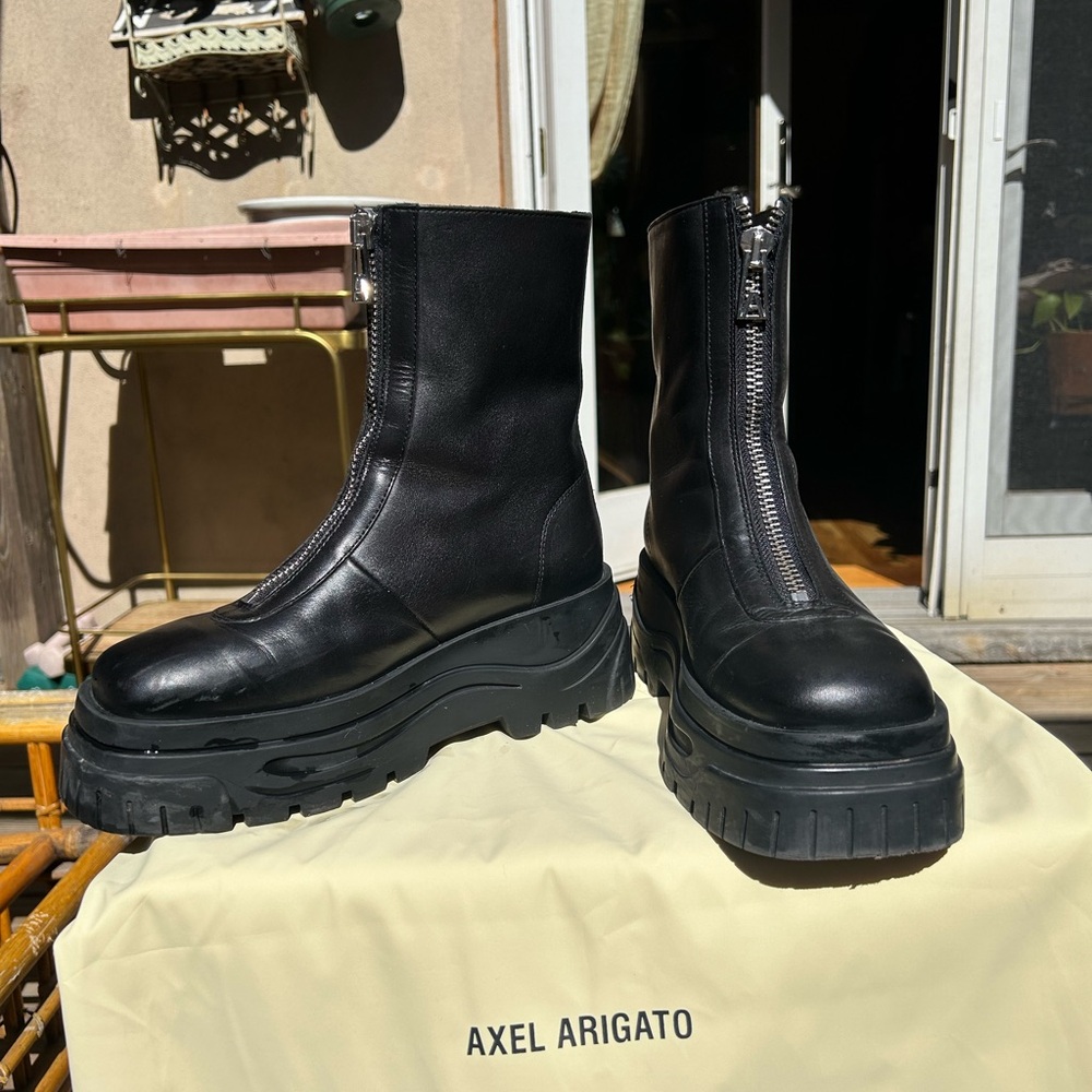 Axel Arigato Blyde Platform Leather Ankle boots - Picture 6 of 16